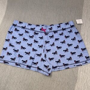 Tommy Hilfiger Women’s Pajama Shorts | Light Blue Fox Print | Size L
